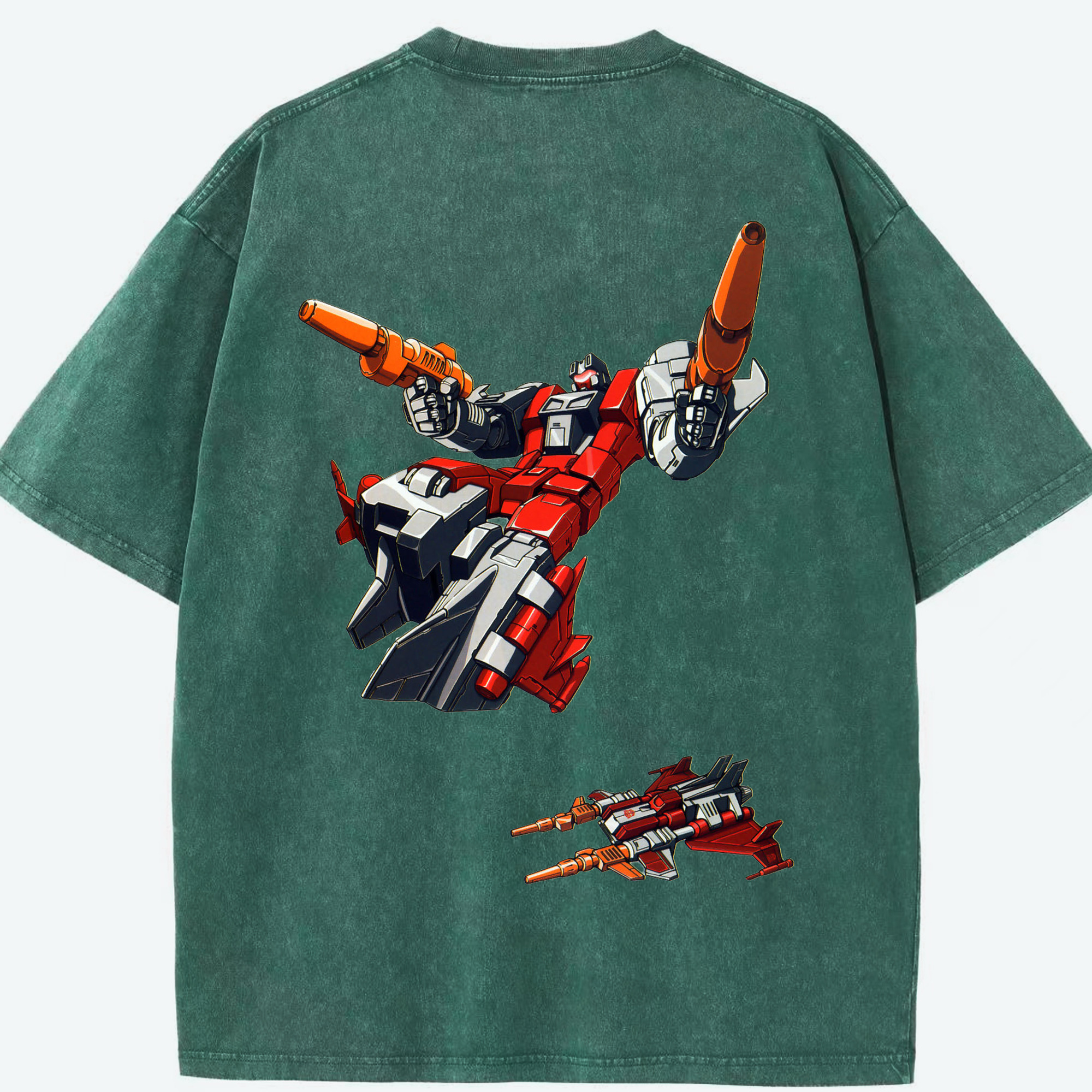 （画像用）  綿100% ヴィンテージ風 半袖Tシャツ（背面プリント）